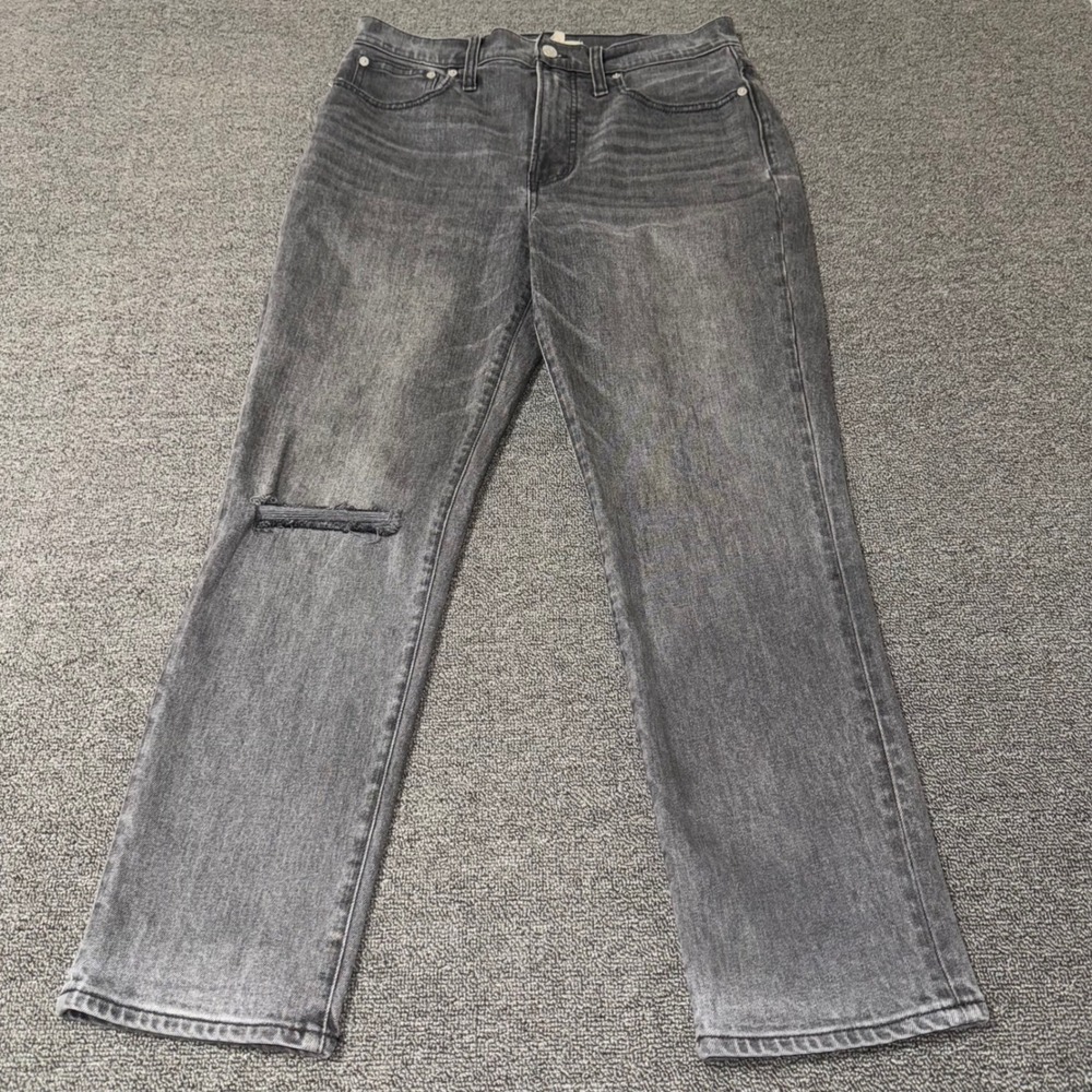 Madewell The Perfect Vintage Jean Distressed Faded Black High Rise Women's 29